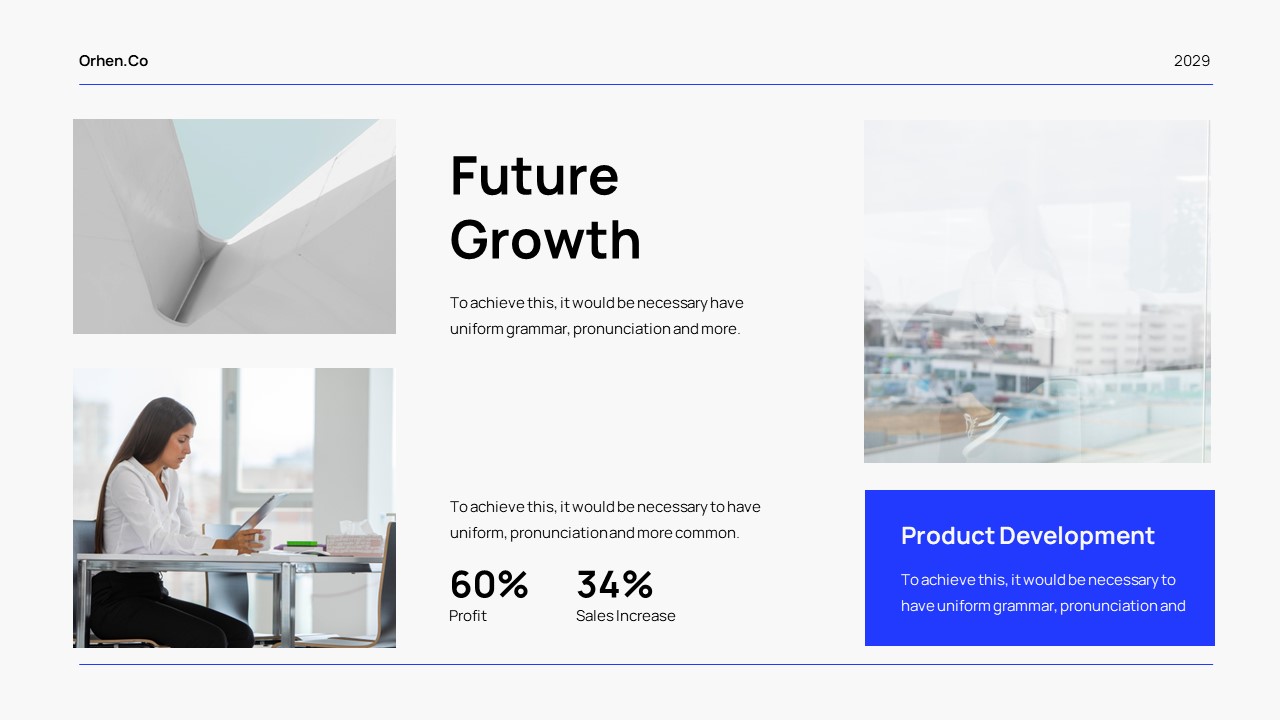 White Blue Modern Minimalist Pitch Deck Presentation, Presentation ...