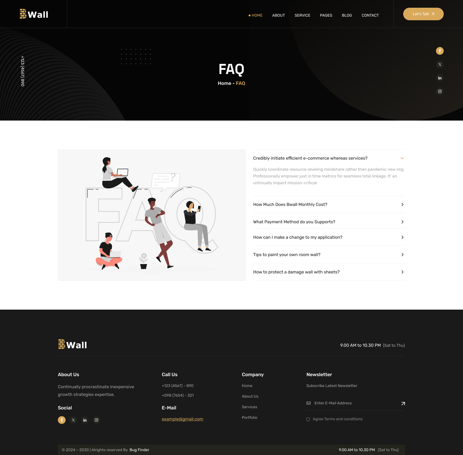 Bwall - Wallpapers and Painting Services HTML Template by binary-vines