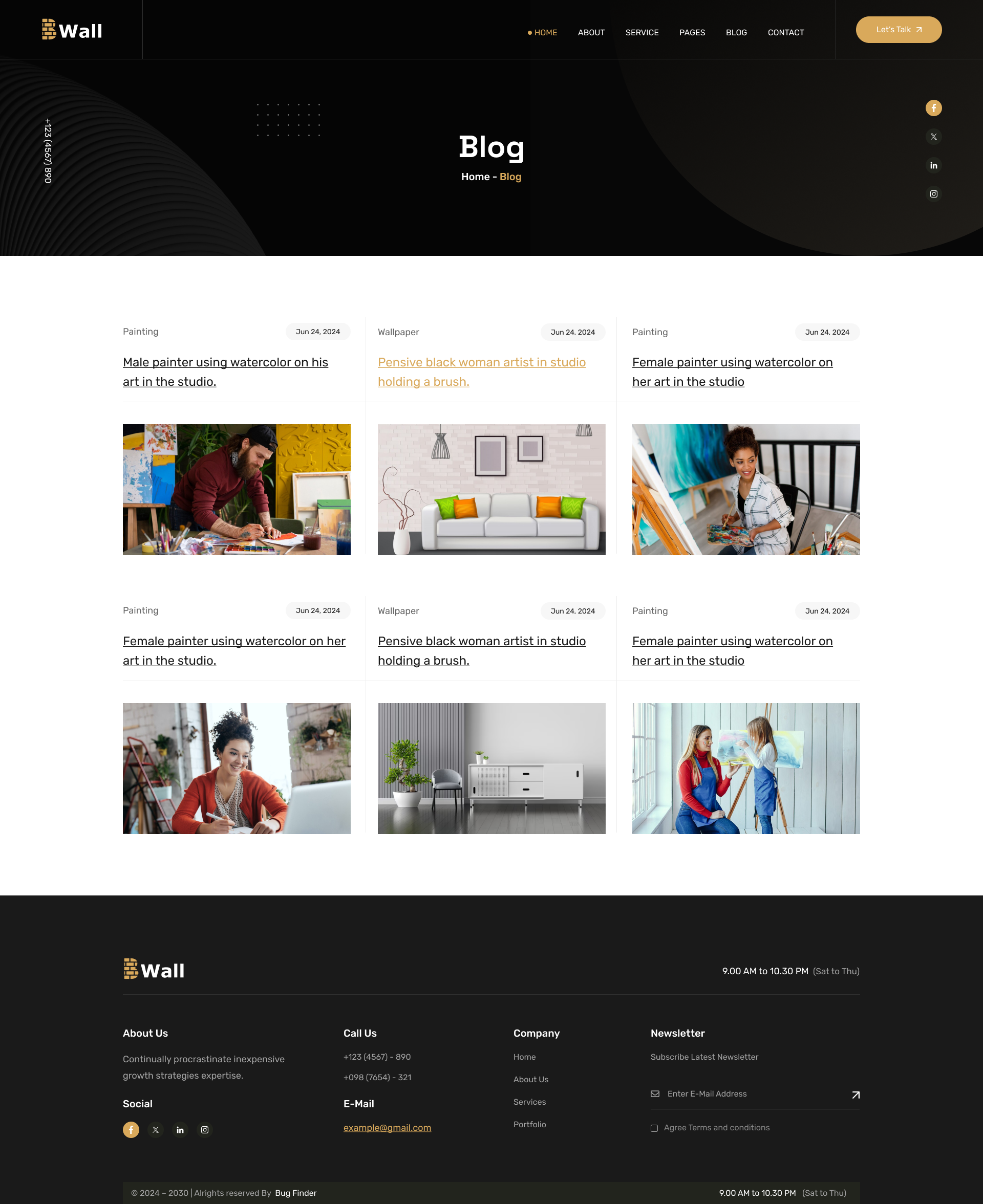 Bwall - Wallpapers and Painting Services HTML Template by binary-vines