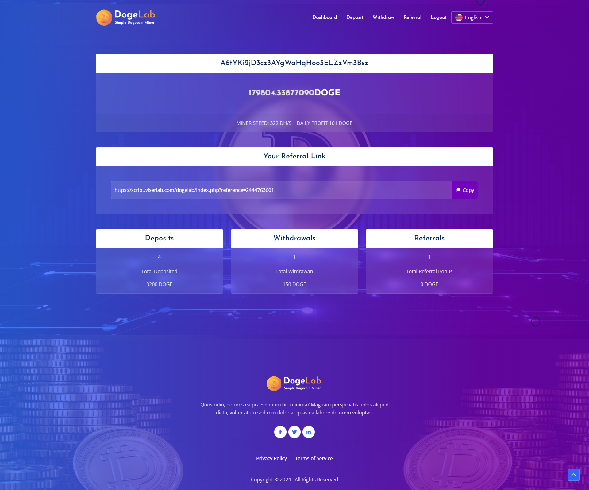 DogeLab - Cloud DogeCoin Mining Platform by ViserLab | CodeCanyon