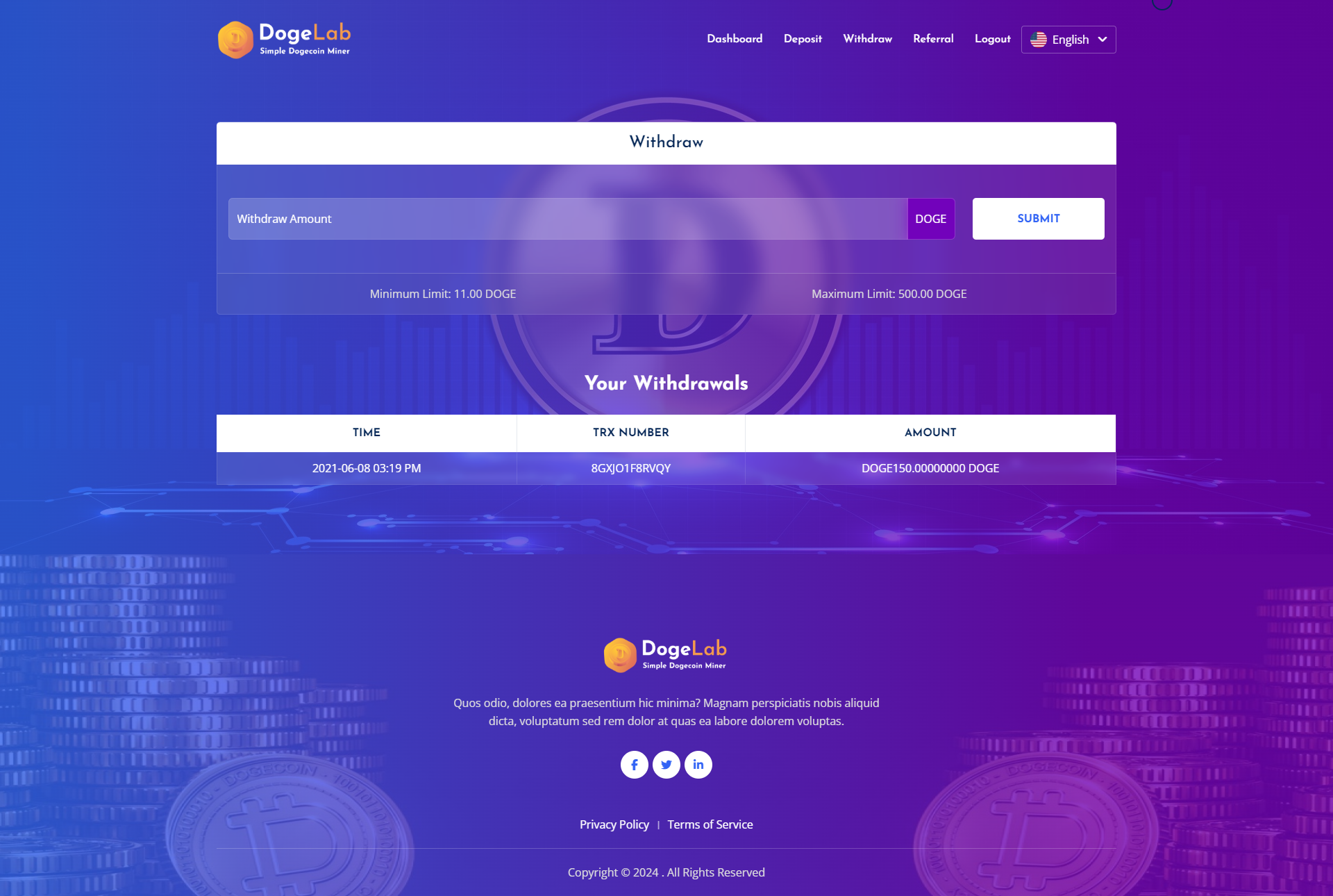 DogeLab - Cloud DogeCoin Mining Platform by ViserLab | CodeCanyon