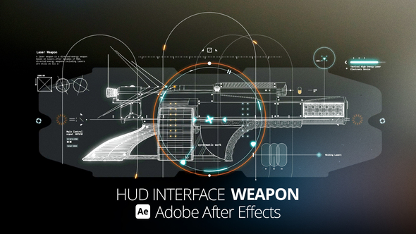HUD Interface Weapon Ae Infographics template preview