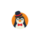 Penguin Flat Modern Logo Template