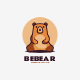 Bear Simple Mascot Logo Template