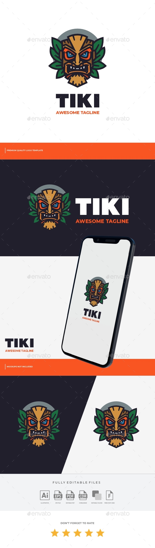 [DOWNLOAD]Tiki Mask Mascot Cartoon Logo Template