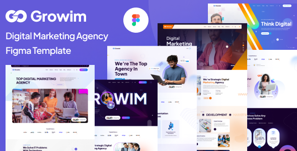 Growim -  Creative Digital Marketing Agency Figma Template