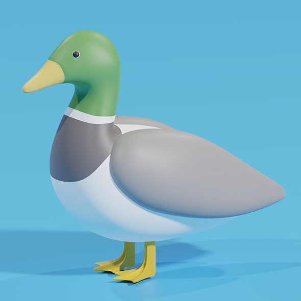 [DOWNLOAD]Cartoon Duck 3D model