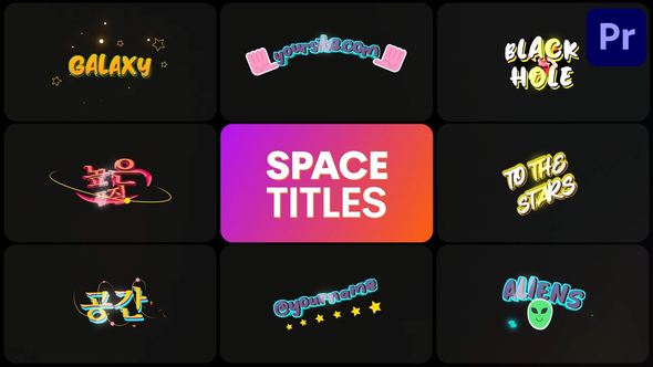 Space Titles for Premiere Pro