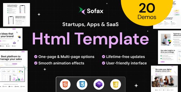 Sofax - Saas & Startup Html Template