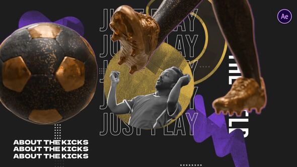 Gold & Grunge Soccer Logo Openers template preview