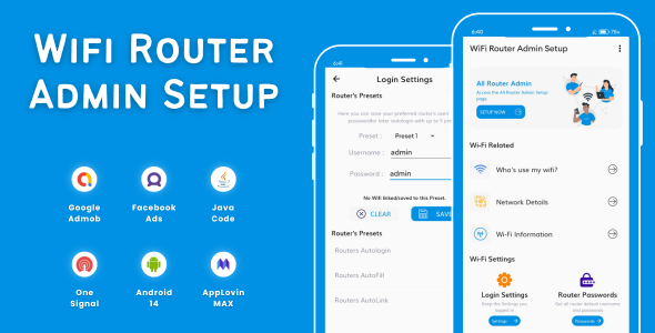 Wifi Router Admin Setup with AdMob Ads Android