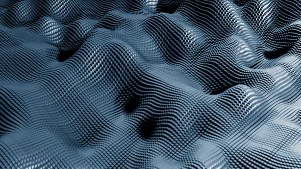 Abstract Waves Blue Loop, 4K