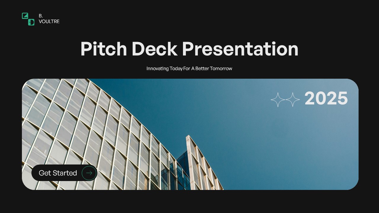 Black Green Modern Pitch Deck Corporate Presentation Template ...
