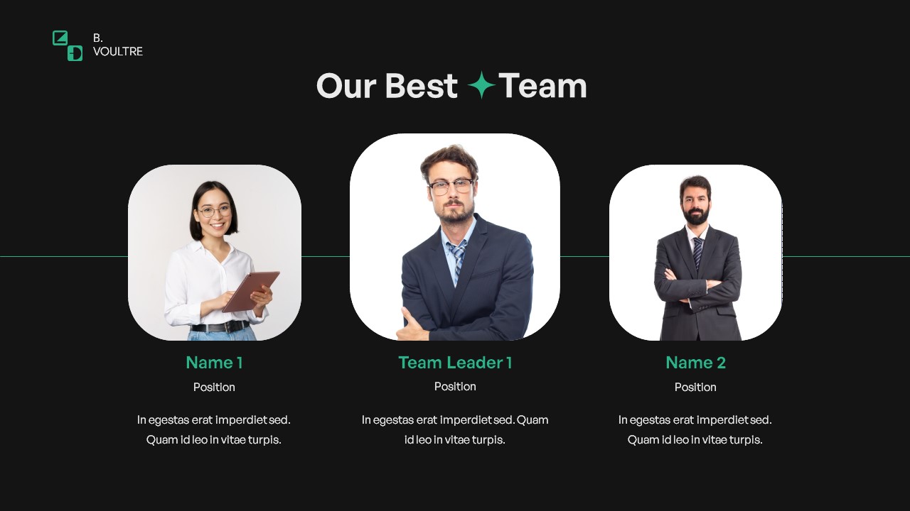 Black Green Modern Pitch Deck Corporate Presentation Template ...