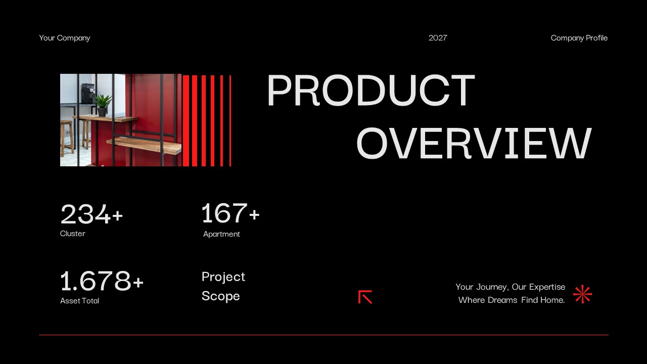 Red Black Modern Minimalist Architecture Company Profile Google Slide ...