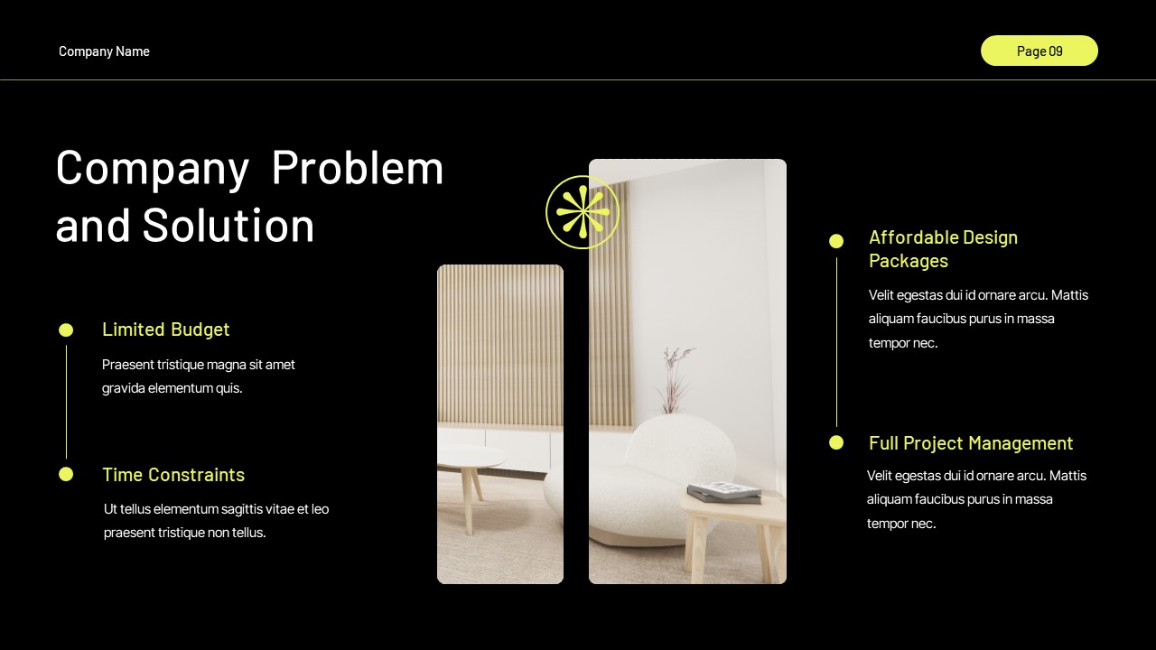 Black Yellow Modern Real Estate Business Plan, Presentation Templates