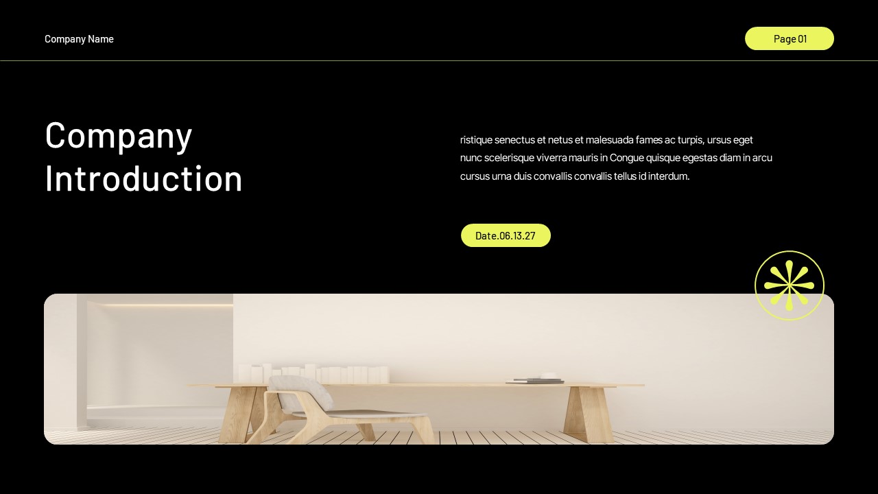 Black Yellow Modern Real Estate Business Plan, Presentation Templates