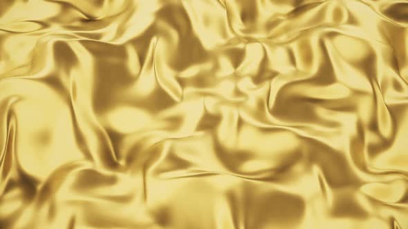 Goldish Wavy Cloth Abstract Background