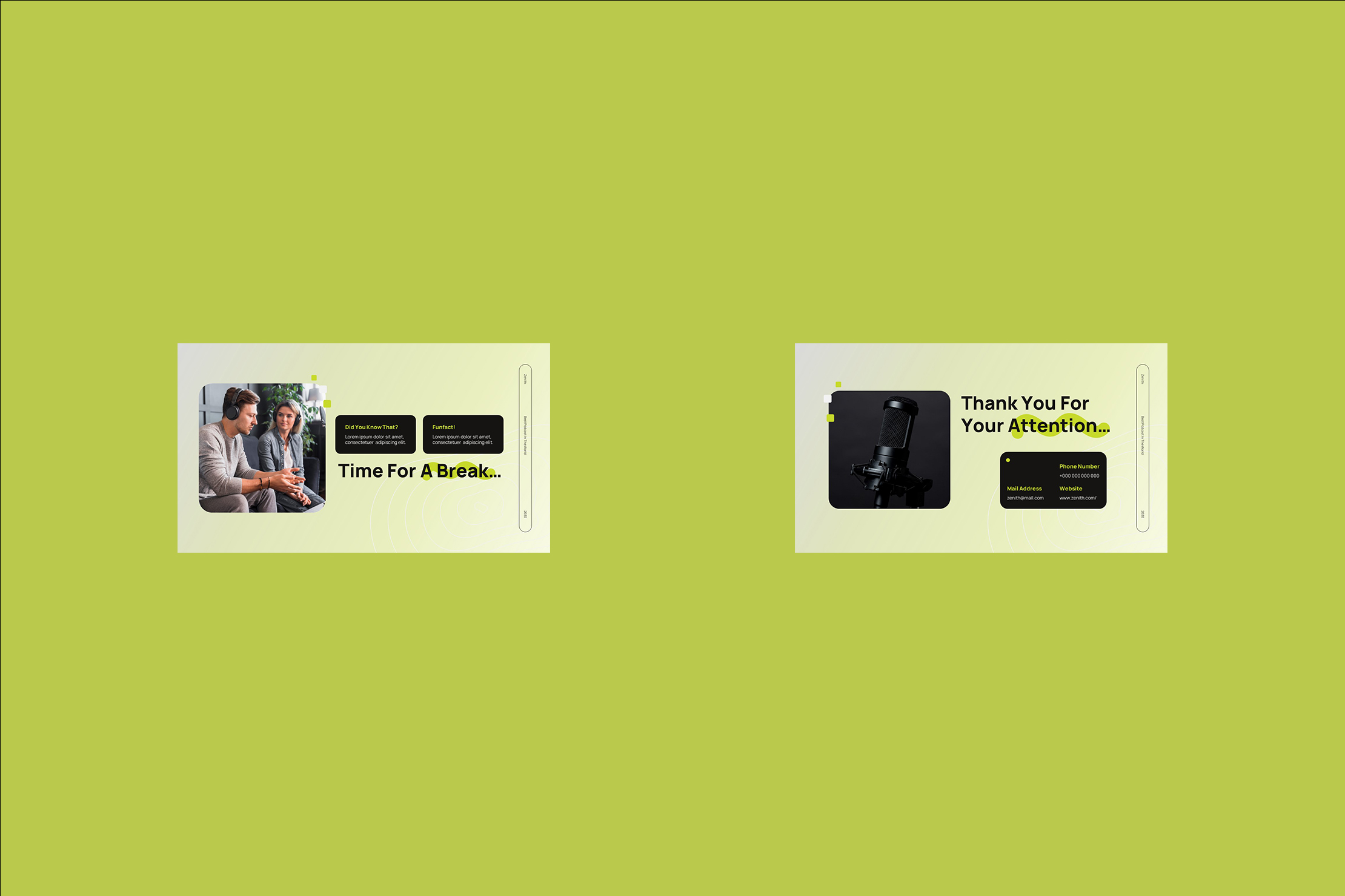 Green Gradient UI UX Style Podcast Company Profile Presentation ...
