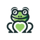 Frog Love Logo Template