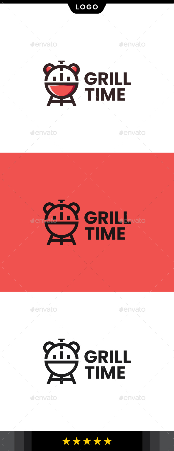 [DOWNLOAD]Barbecue Time Logo Template