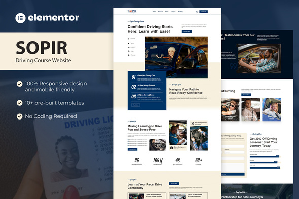 Sopir - Driving Course Elementor Template Kit