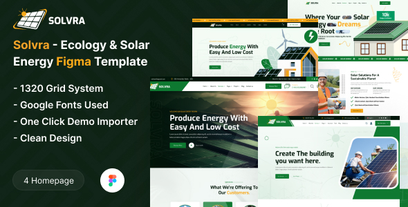 Solvra – Ecology & Solar Energy Figma Template