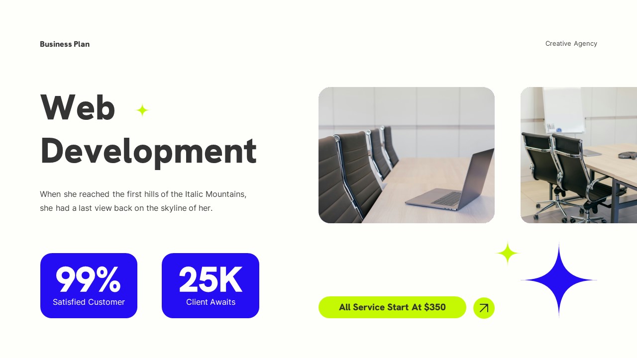 White Blue Modern Creative Agency Business Plan Presentation ...