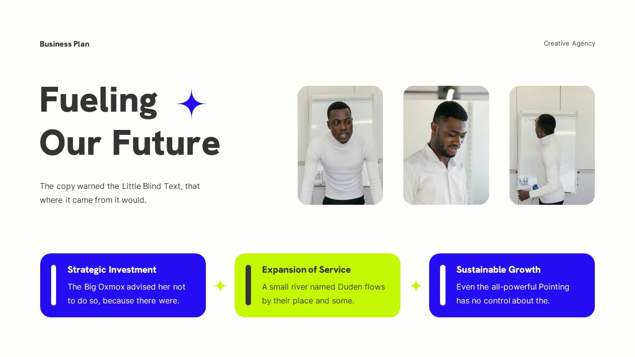White Blue Modern Creative Agency Business Plan Presentation ...