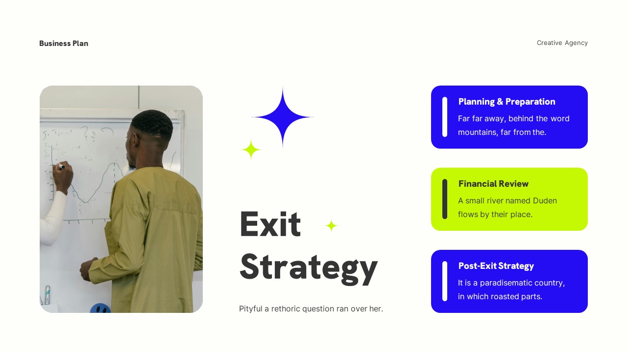 White Blue Modern Creative Agency Business Plan Presentation ...