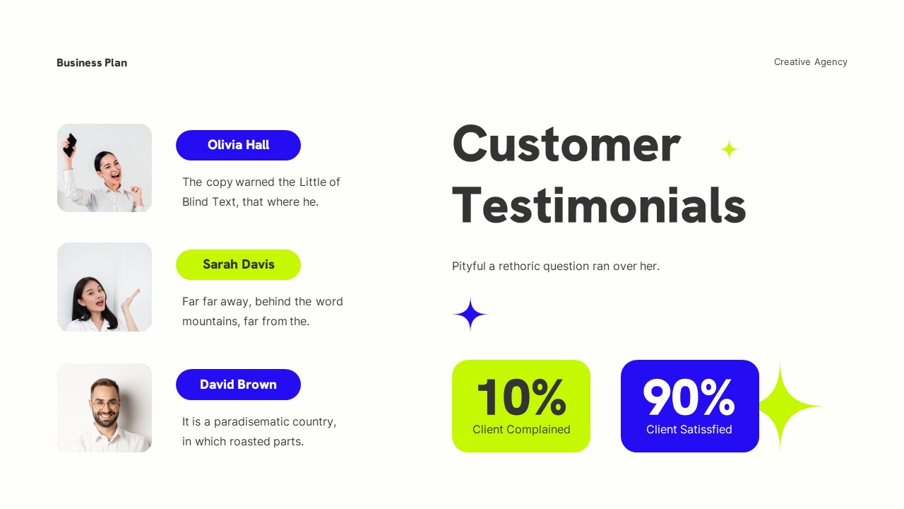 White Blue Modern Creative Agency Business Plan Presentation ...