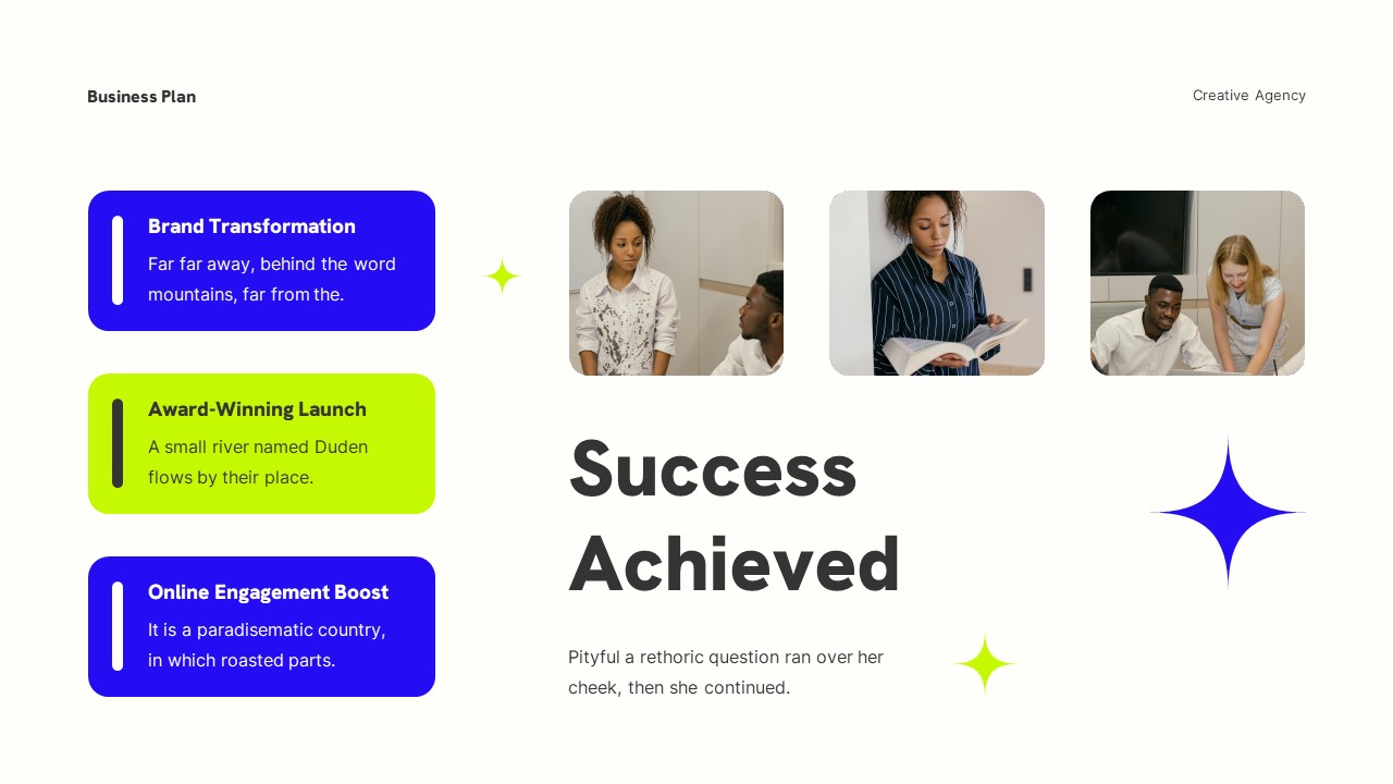 White Blue Modern Creative Agency Business Plan Presentation ...