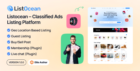 Listocean – Classified Ads Listing Platform
