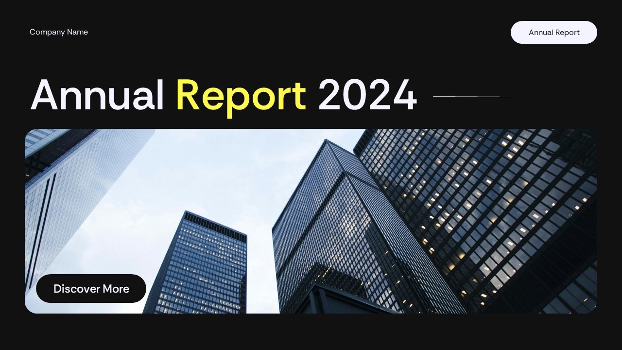 Black Yellow Modern Company Annual Report Presentation Template ...
