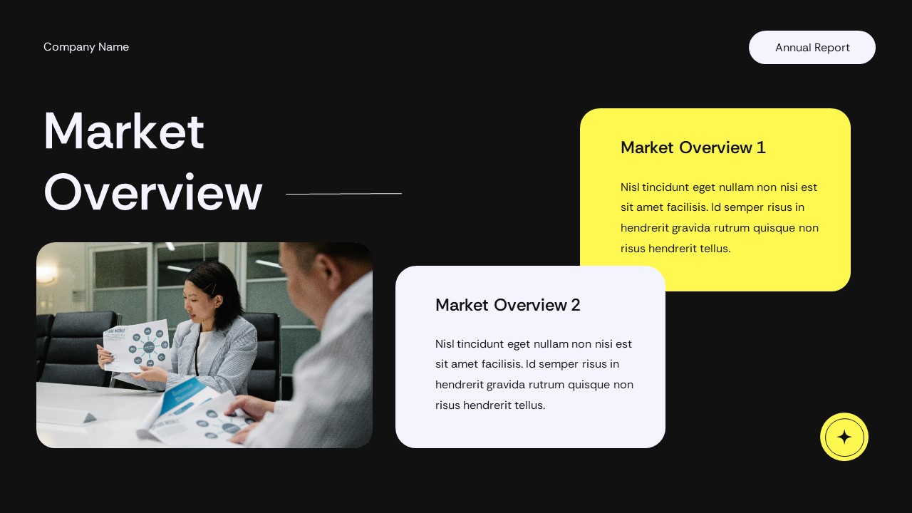 Black Yellow Modern Company Annual Report Presentation Template ...
