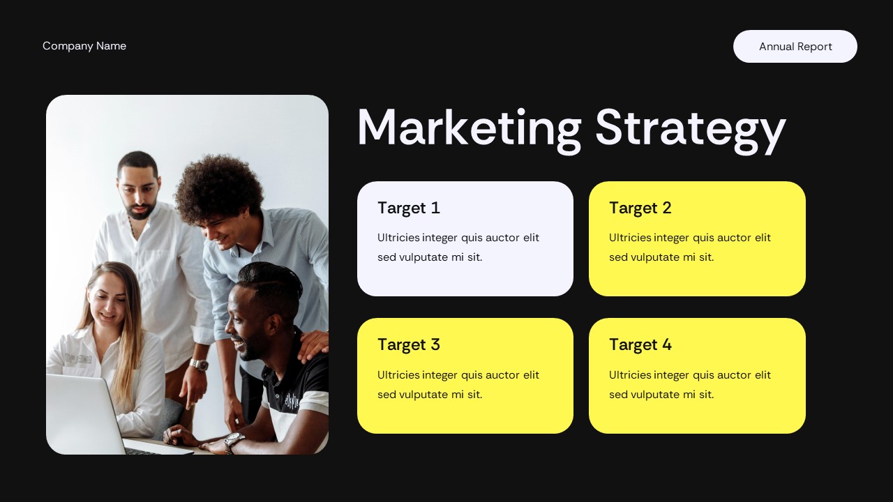 Black Yellow Modern Company Annual Report Presentation Template ...