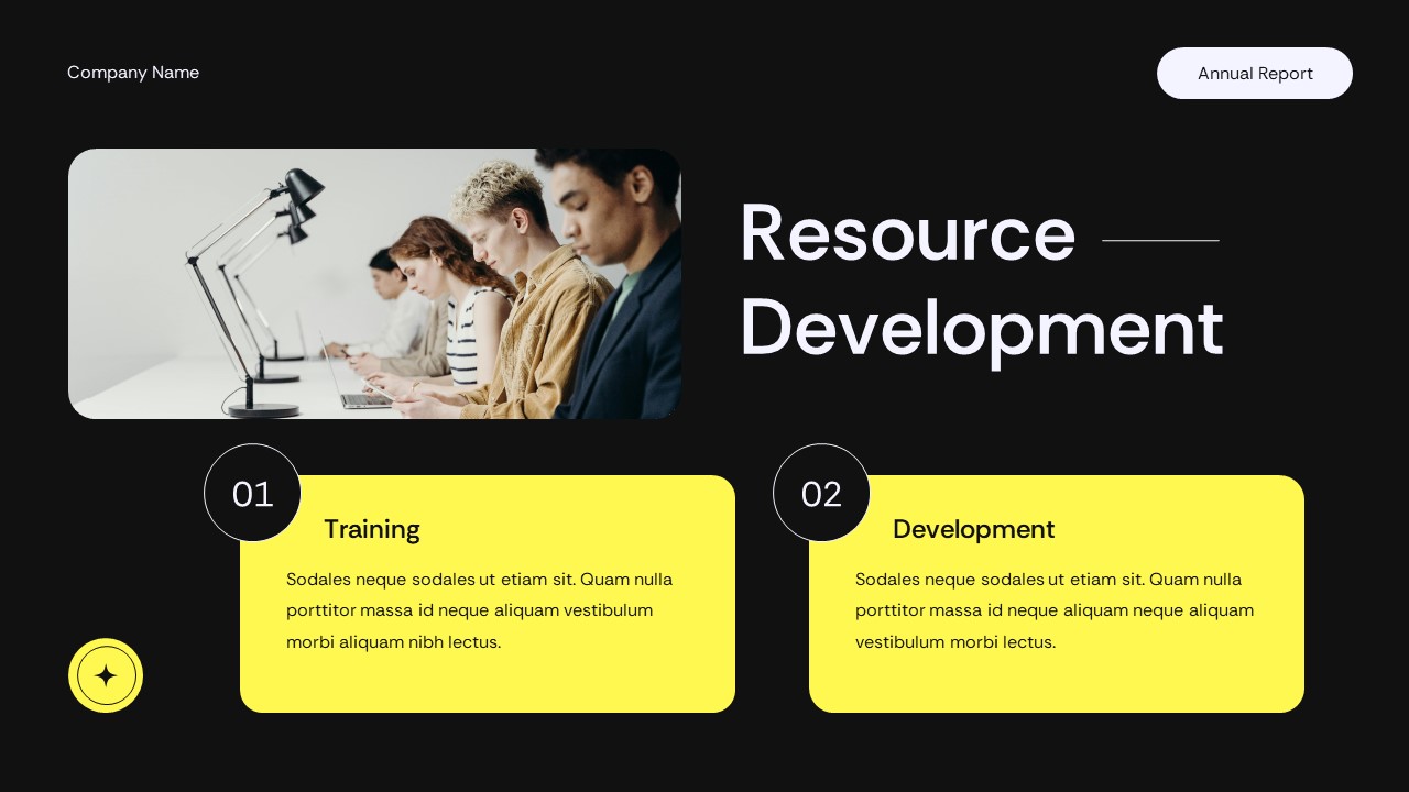 Black Yellow Modern Company Annual Report Presentation Template ...