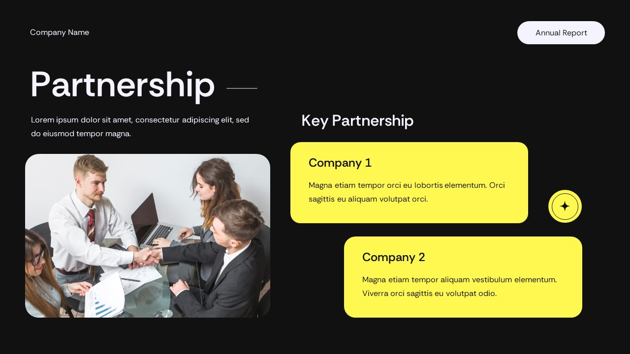 Black Yellow Modern Company Annual Report Presentation Template ...