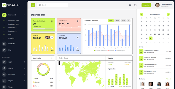 W3Admin - Flask Modern Admin Dashboard Template by DexignZone | ThemeForest