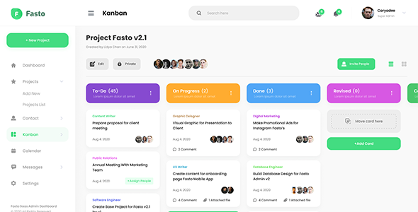 Fasto - React (Vite) Saas Admin Dashboard Template by DexignZone ...