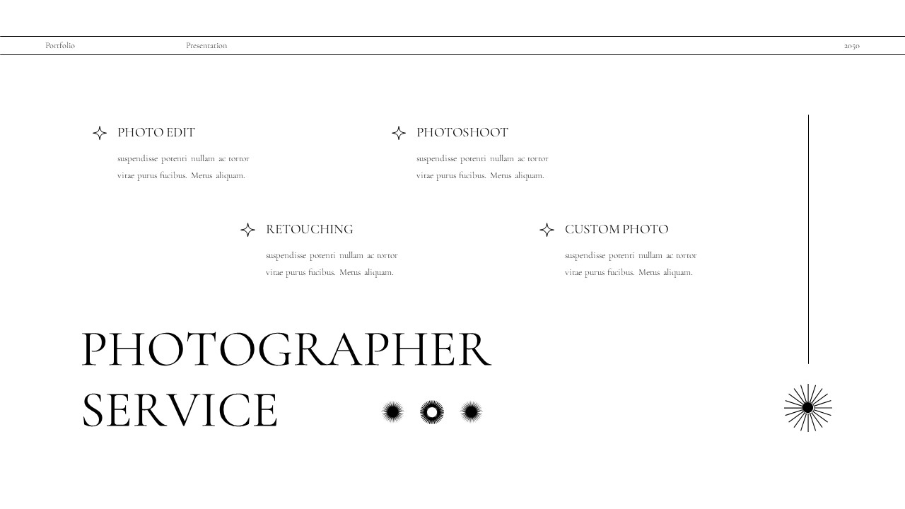 Black White Minimalist Photography Portfolio Presentation Google Slide ...