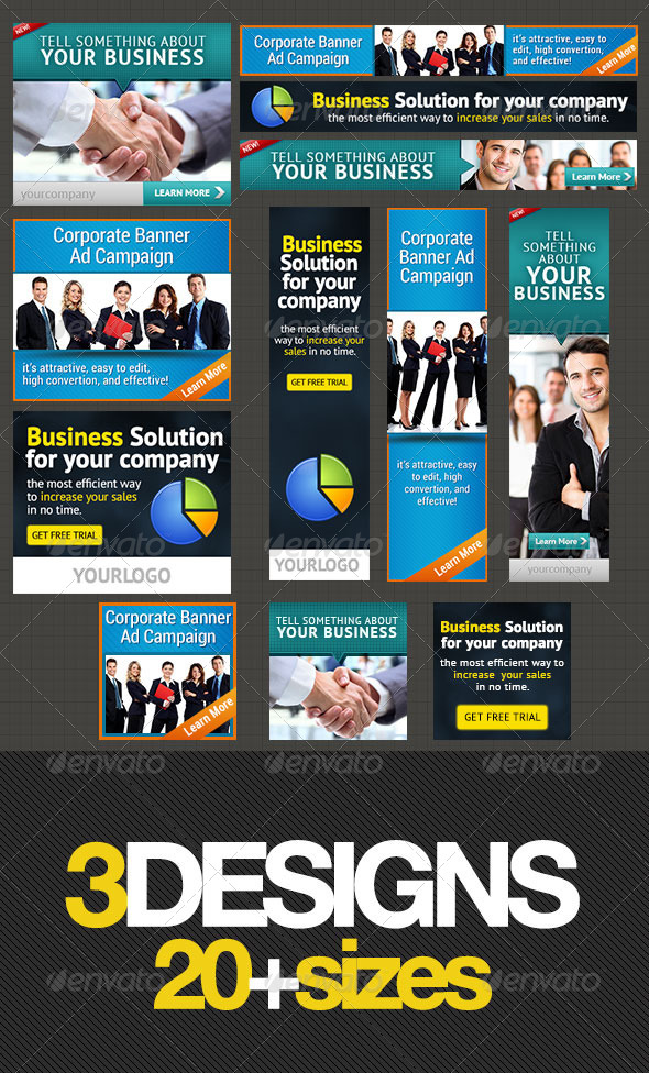 Corporate Banner Set Bundle 1.0 - Banners & Ads Web Elements