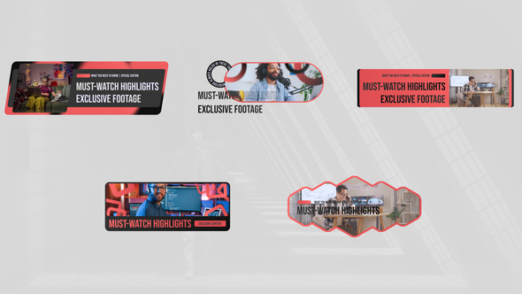 Social Media | Lower Thirds Pack Titles template preview