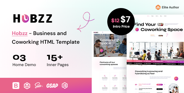 [DOWNLOAD]Hobzz - Business and Coworking HTML Template