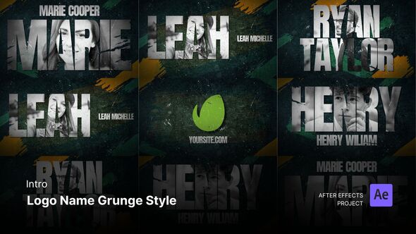 Intro/Opening Video - Grunge Logo Name After Effects Template Openers template preview
