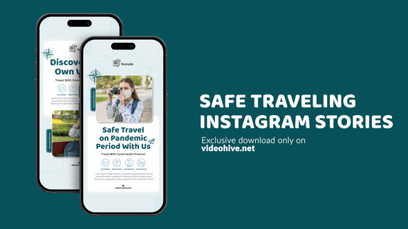 Safe Traveling Instagram Stories Openers template preview