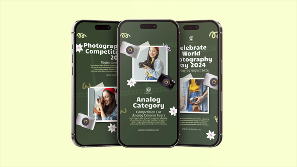 World Photography Day Instagram Stories Openers template preview