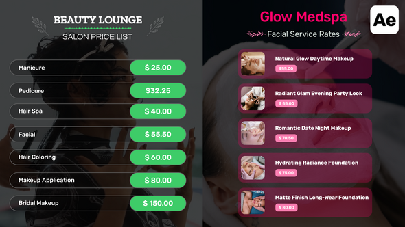 Price List & Menu Titles template preview