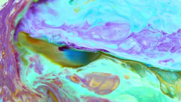 Colorful Liquid Ink Colors Blending Burst Swirl Fluid 42