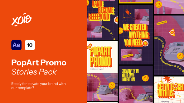 Popart Promo Stories Pack Openers template preview